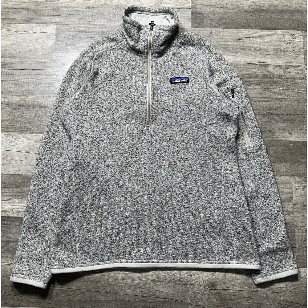 Patagonia Better‎ Sweater 1/4 Zip Women's M Gray/Brown Fleece Pullover